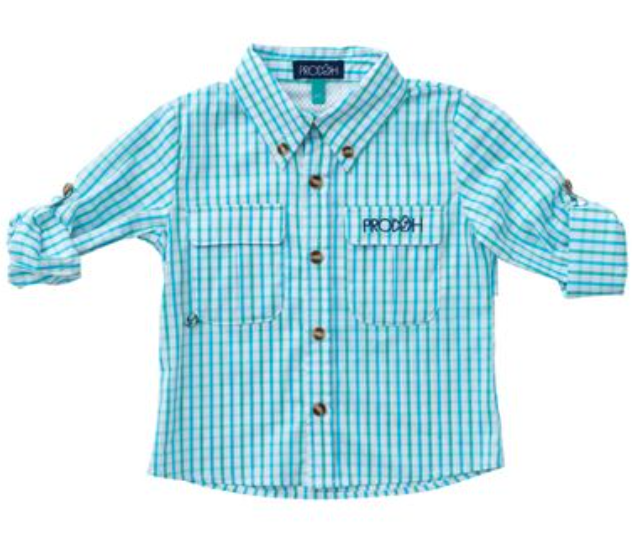 Prohoh Vented Fishing Shirt- Aquarius Windowpane – Shop Little Boy Blue
