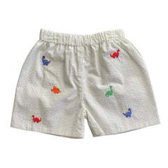 Dinosaur Embroidered Shorts