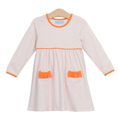 Millie Pocket Orange Dot Dress