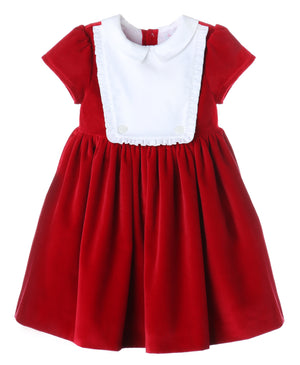 Sophie and Lucas Christmas red bib dress